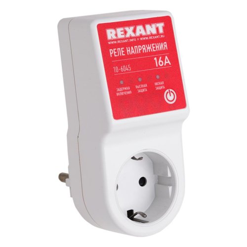 Реле напряжения Rexant «вилка-розетка» 16А УЗИП картинка